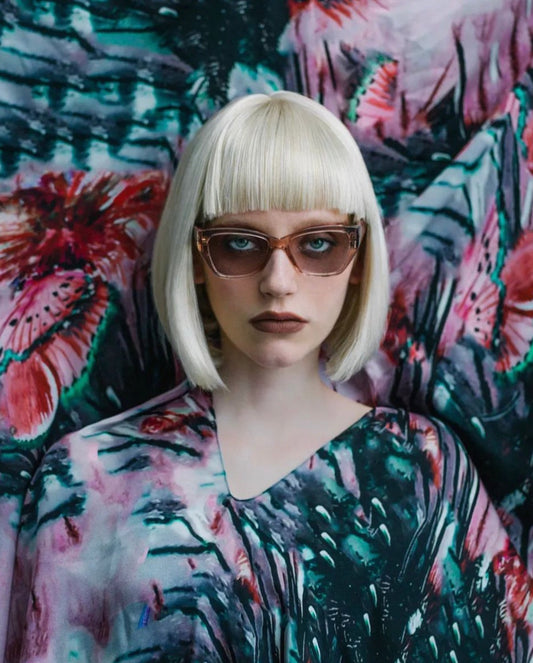 Pink Butterflies Silk Kaftan