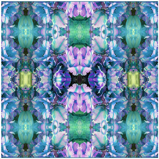 Tulips Blue Wall Art Print