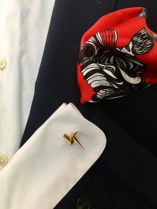 Zebras Red Silk Pocket Square