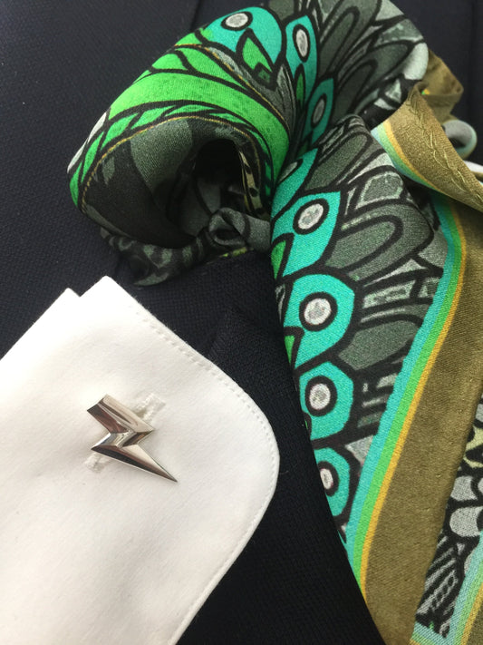 Eagles Green Silk Pocket Square