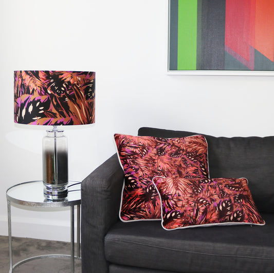 Boa Orange Velvet Cushion