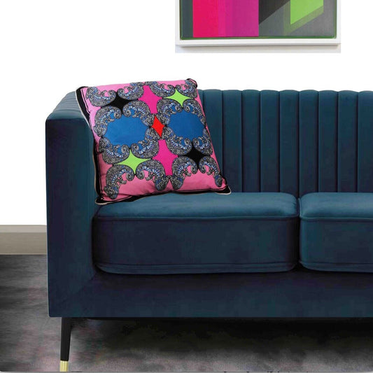 Chameleon Pink Velvet Cushion