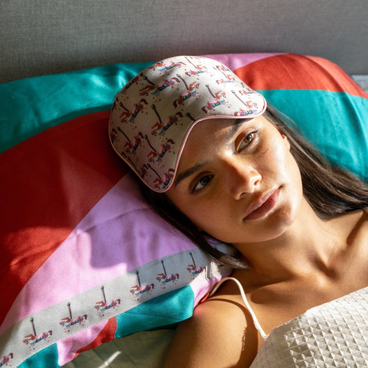 Carousel Silk Pillow Case & Eye Mask
