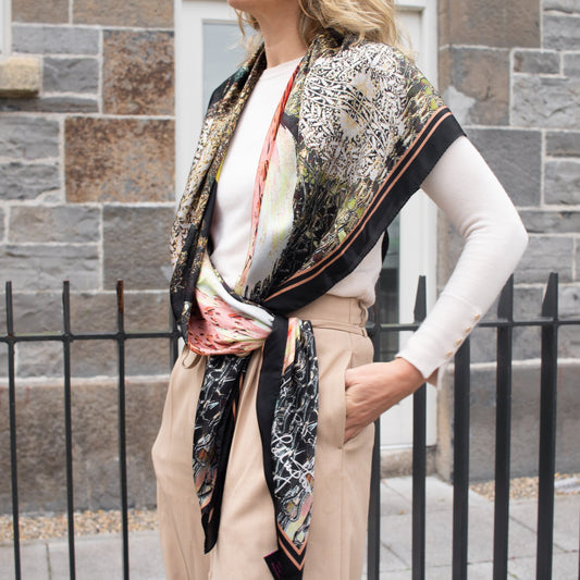 Birds of Paradise Silk Scarf