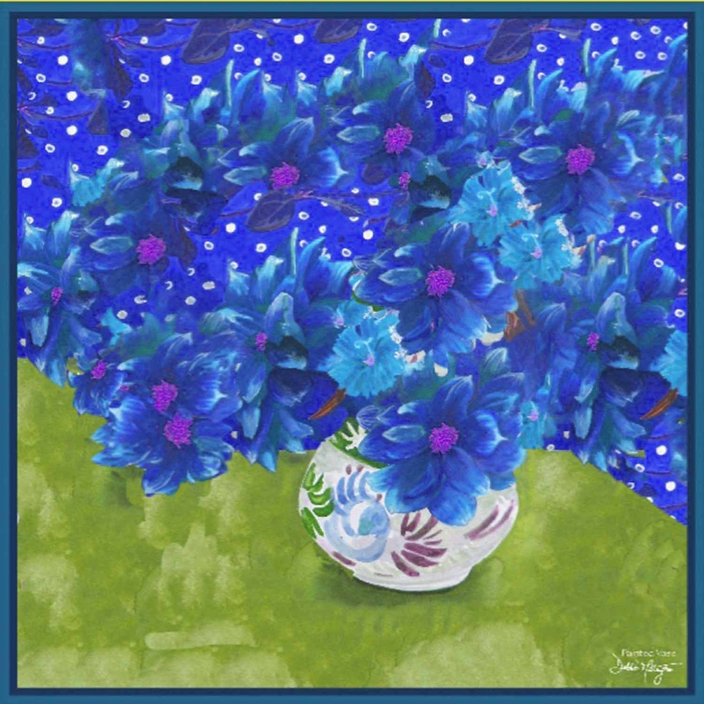 Blue Vase Silk Scarf