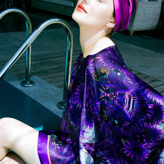 Puzzler Silk Evening Top