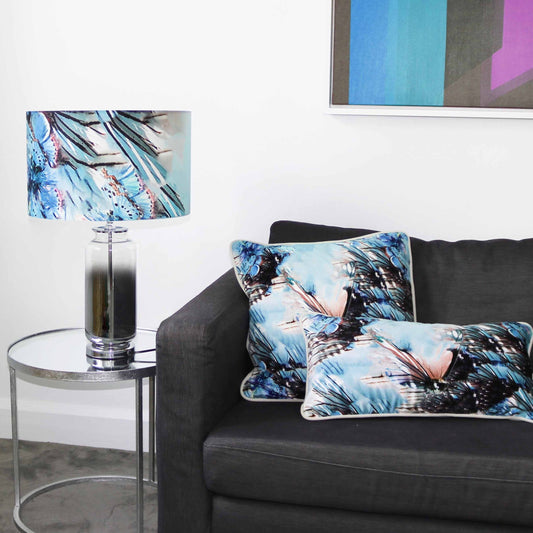 Butterfly Blue Bolster Cushion