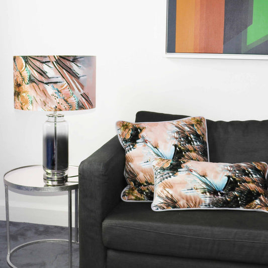 Butterfly Orange Silk Lampshade