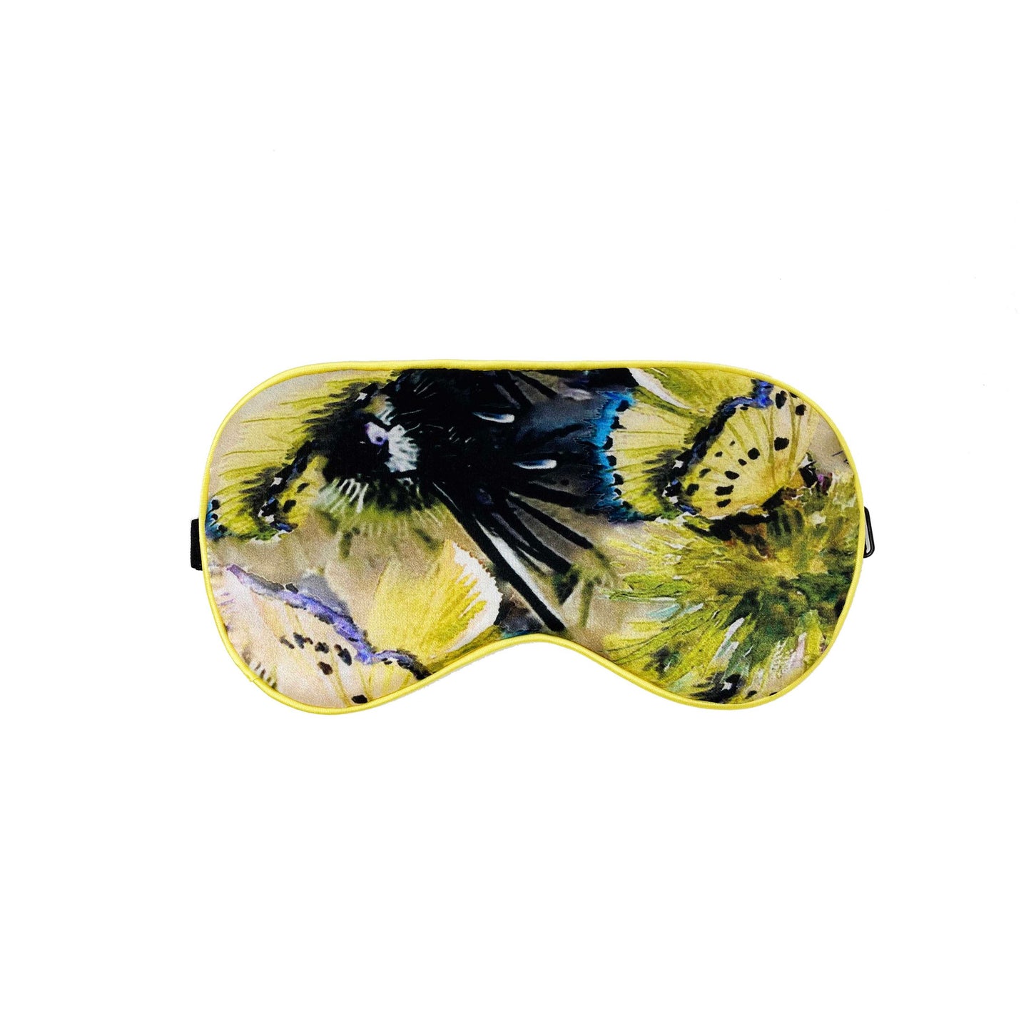 Butterfly Yellow Silk Pillow Case & Eye Mask