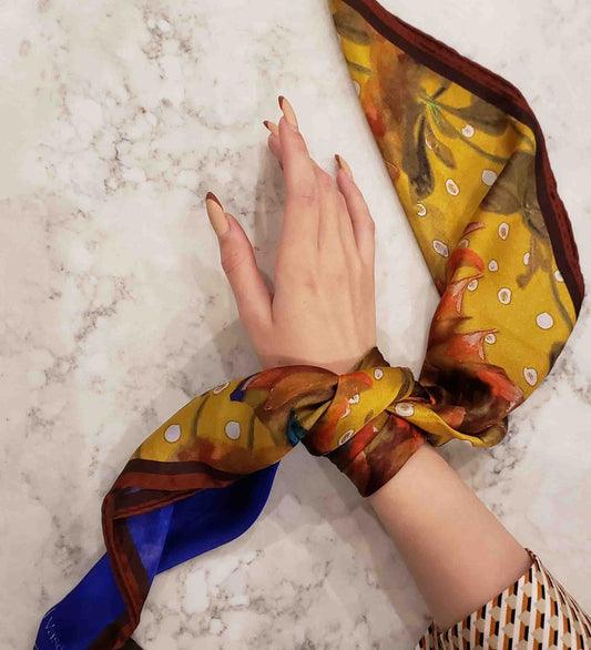 Orange Vase Silk Scarf