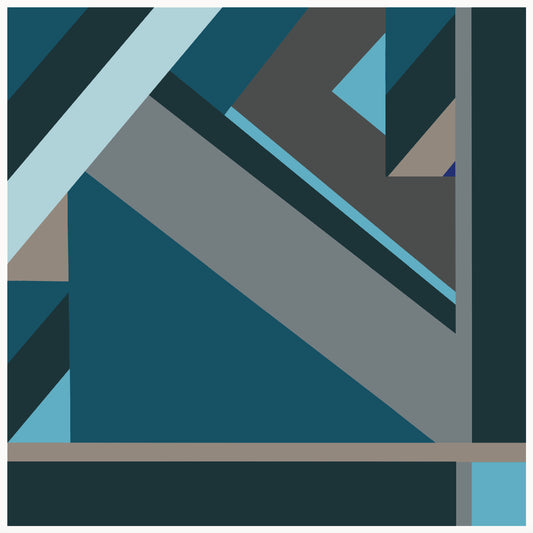 Cubic Blue Wall Art Print