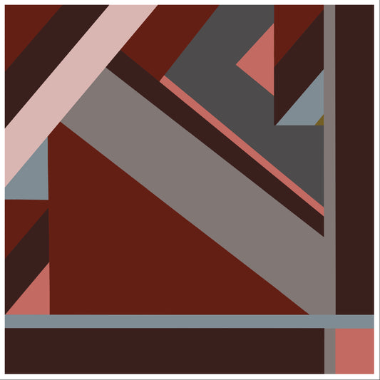 Cubic Brown Wall Art Print