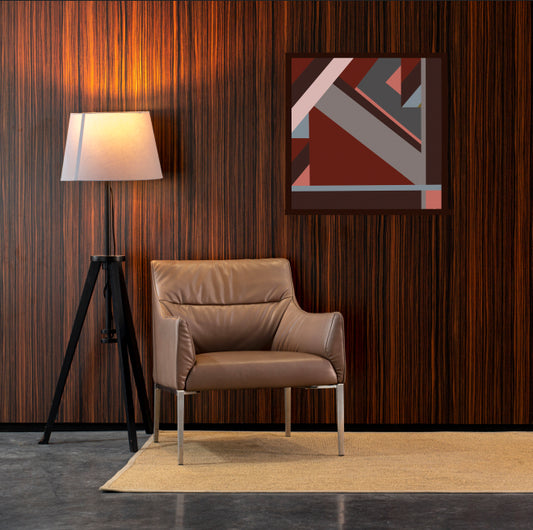 Cubic Brown Wall Art Print
