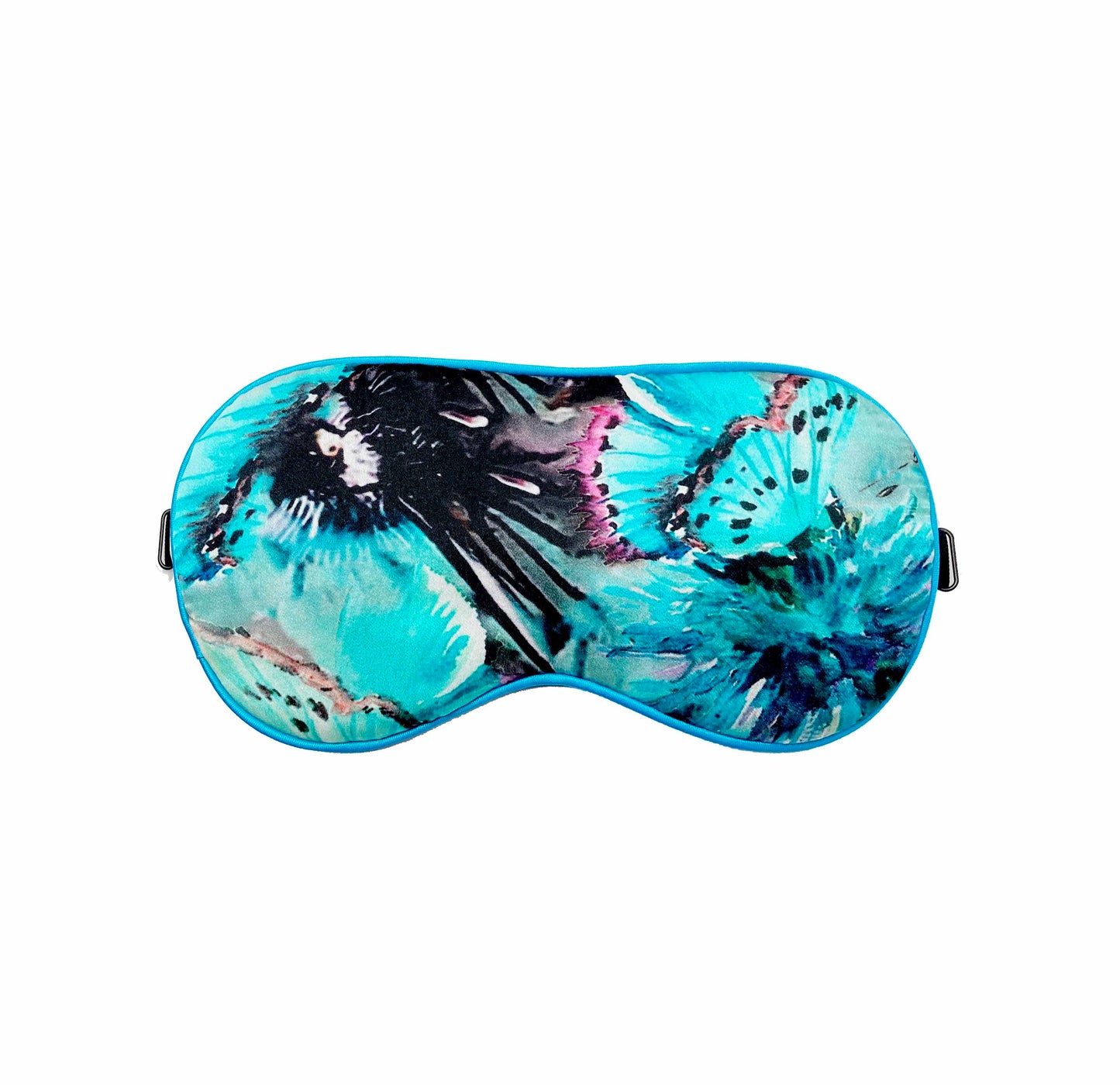 Butterfly Turquoise Silk Pillow Case & Eye Mask