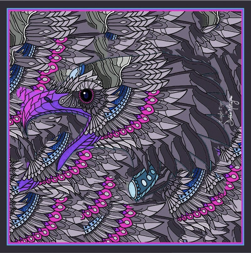 Eagles Pink Silk Pocket Square